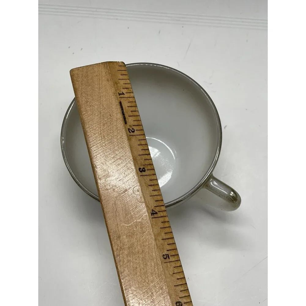 (1) Vintage Federal Milk Glass Mesa TEACUP‎ Coffee Brown Ombre